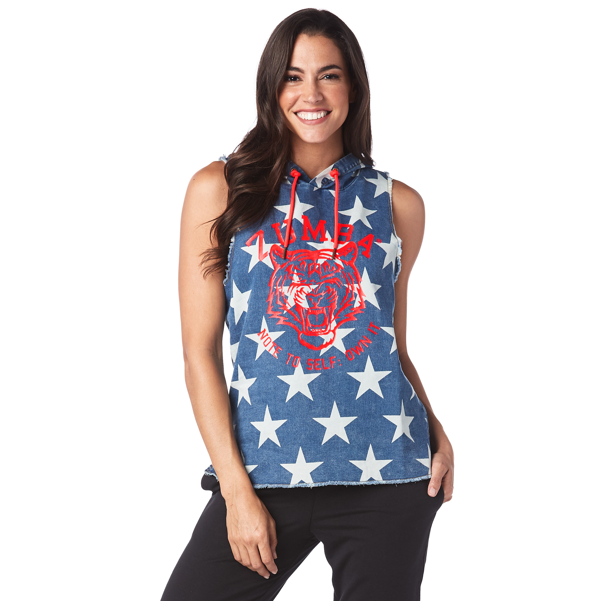 zumba sleeveless hoodie