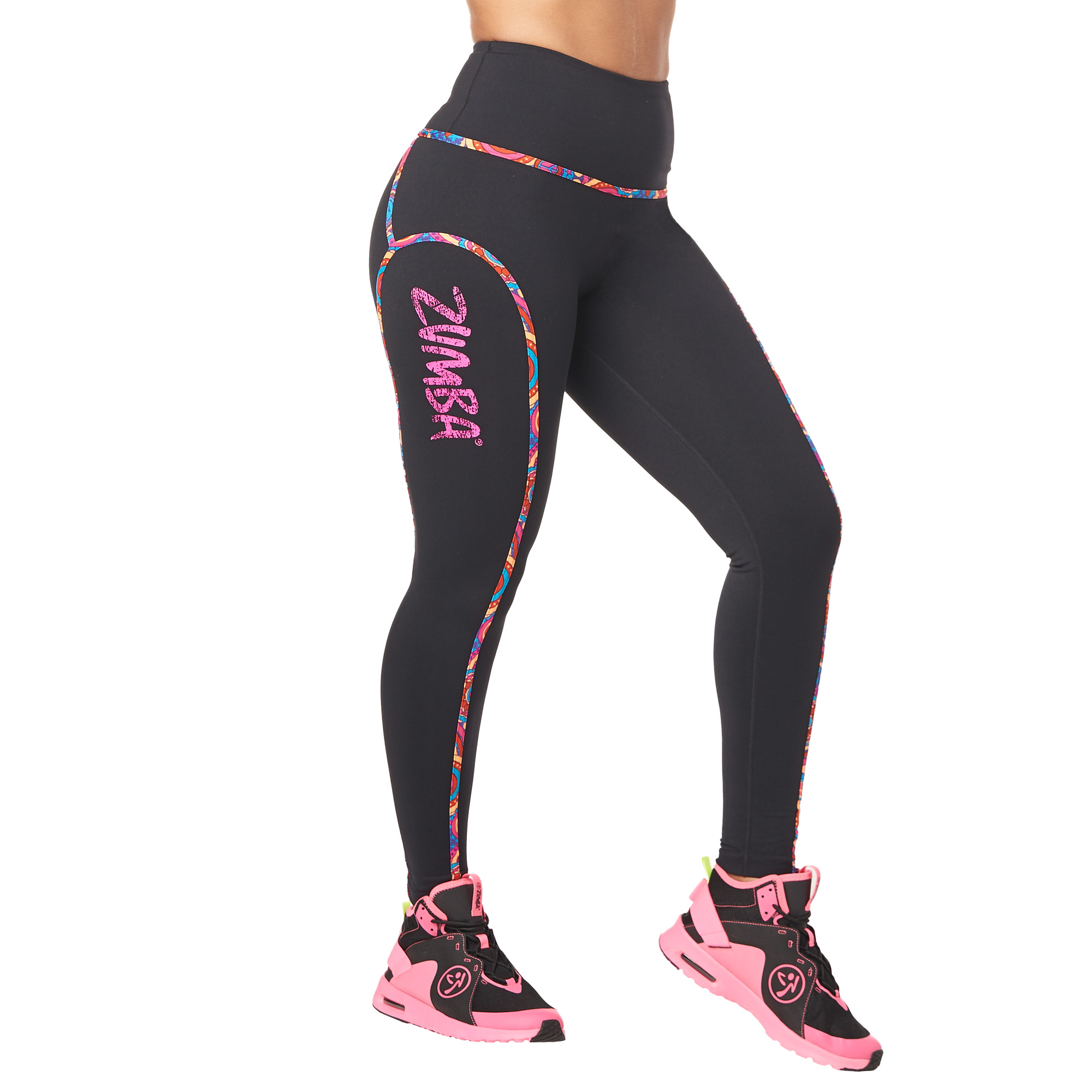 Zumba High Waisted Piped Ankle Leggings