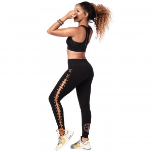 Zumba Mix It Up Laced Up Ankle Leggings
