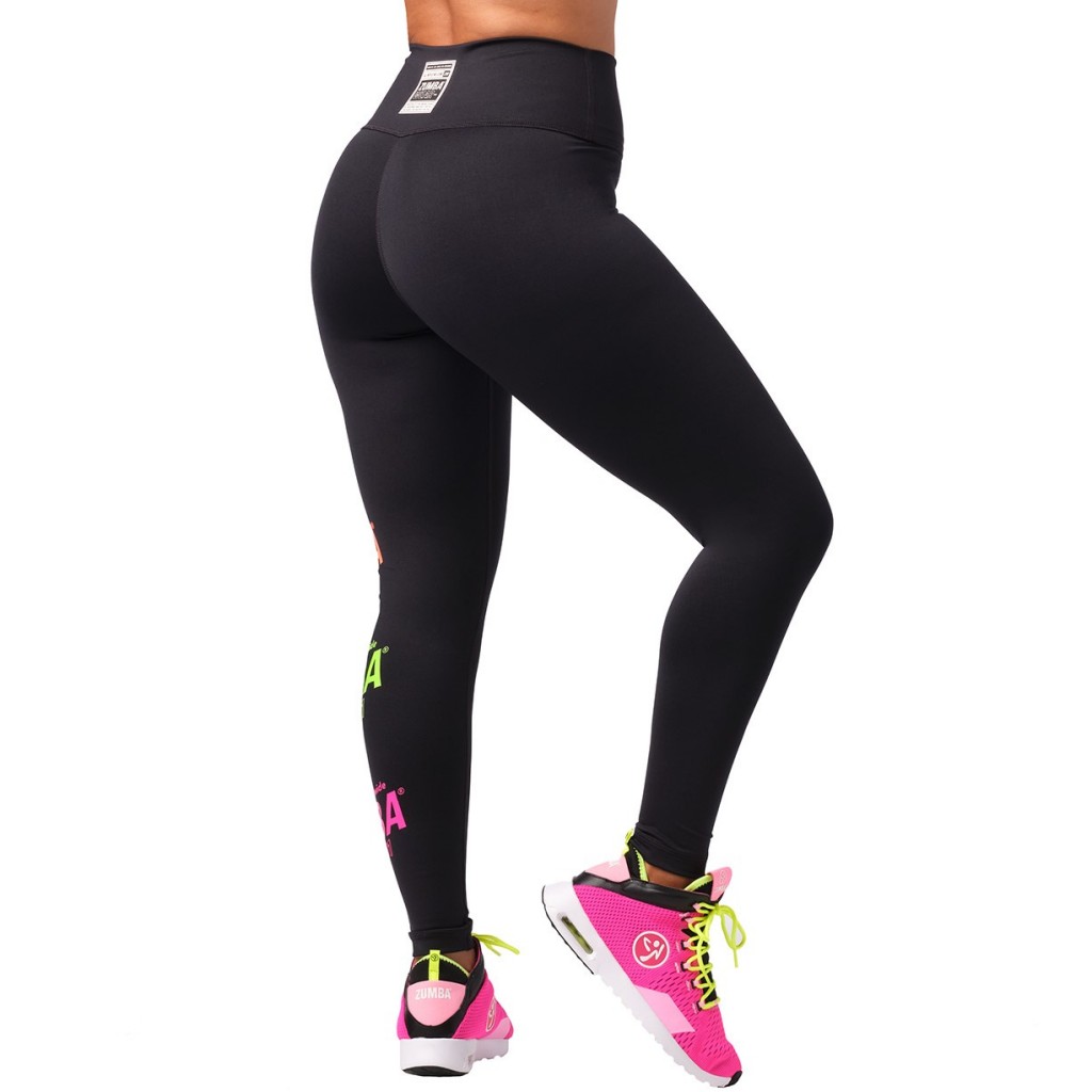 ZUMBA Women's United High-Waisted Workout Leggings, X-Large, Golden Ticket  at  Women's Clothing store