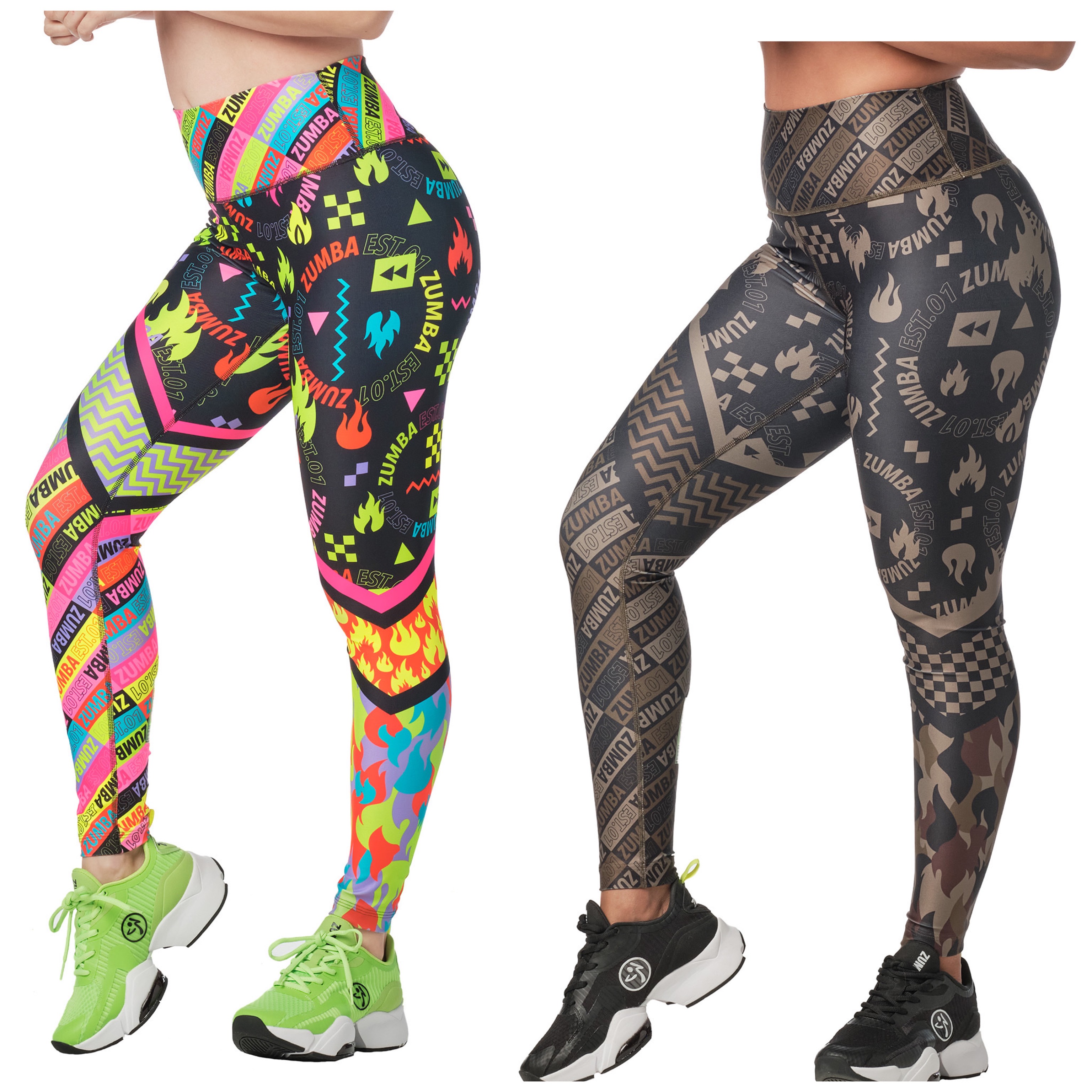 Buy Zumba Ankle Tummy-Control High Waisted Leggings for
