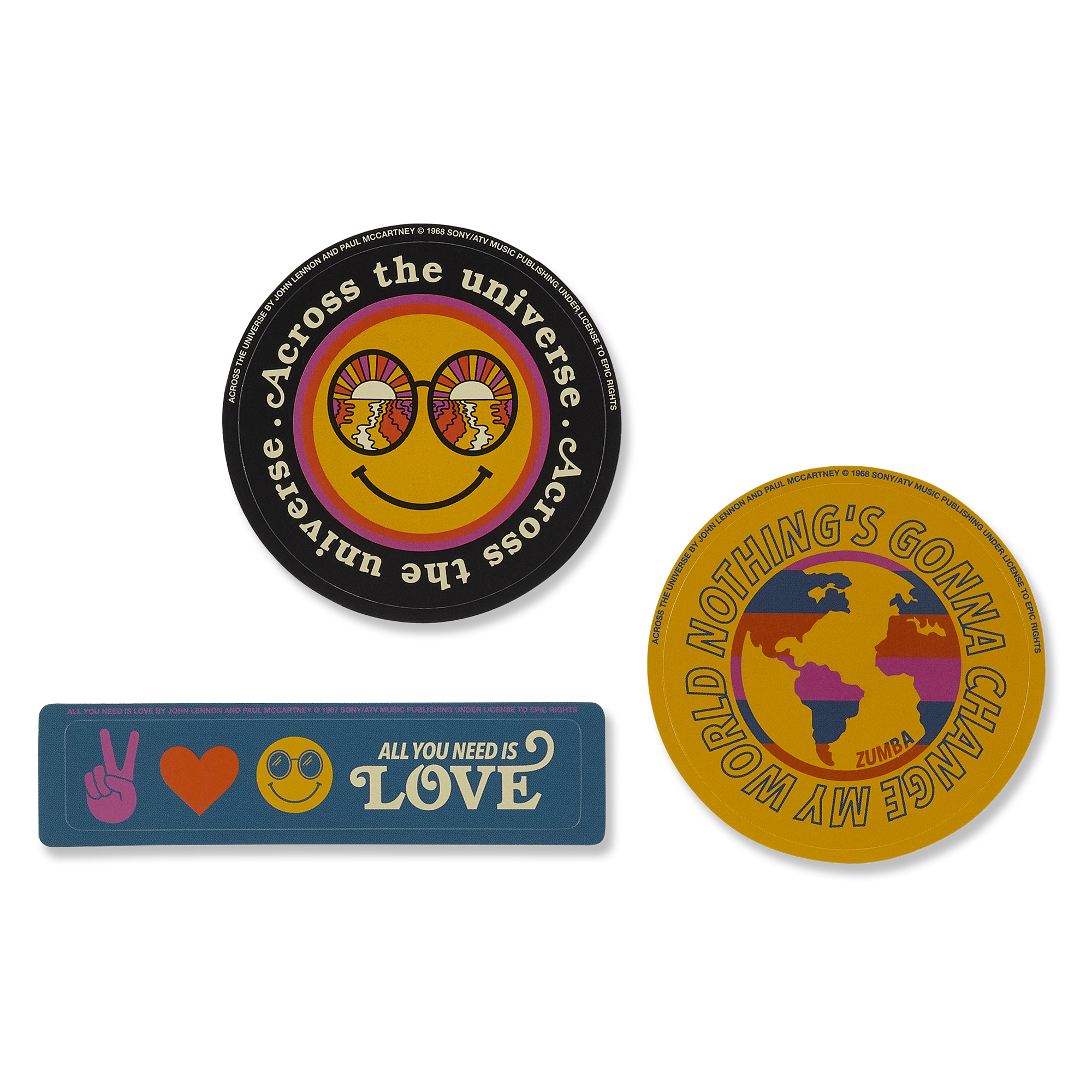 All You Need Is Love Stickers 3PK - Zumba Shop SEA