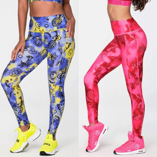 Zumba Happy High Waisted Ankle Leggings