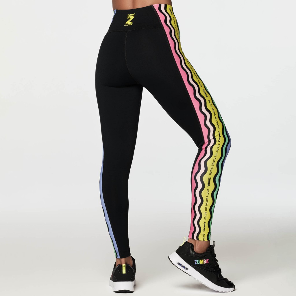 Zumba X Crayola Dance Outside The Lines High Waisted Ankle Leggings ...