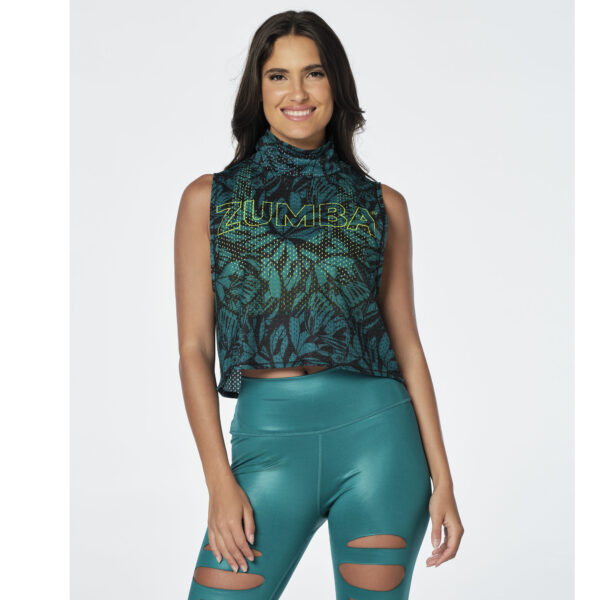 Zumba Butterfly Crop Mesh Tank