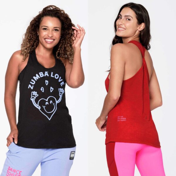 Zumba Love Twisted Back Tank