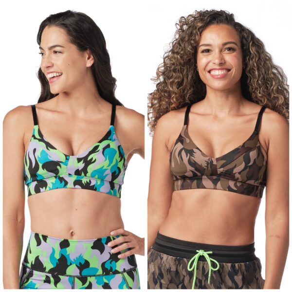 Zumba Camo Flame Bra
