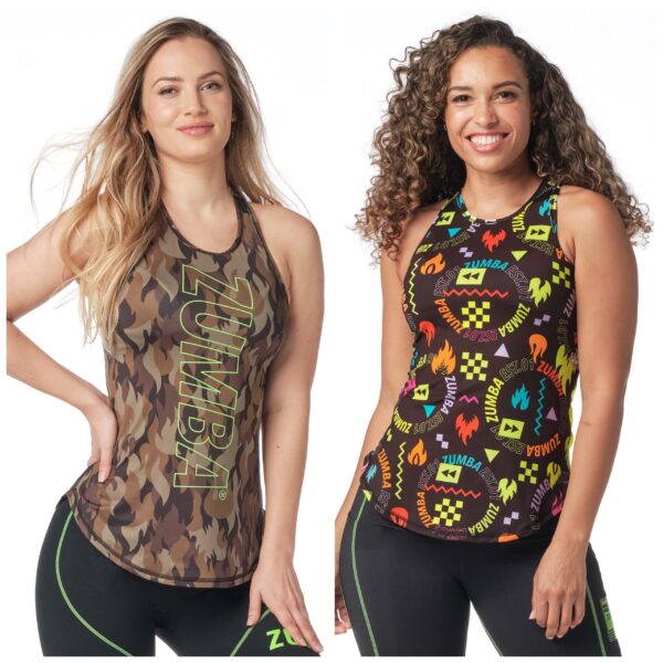 Zumba Printed High Neck Tank