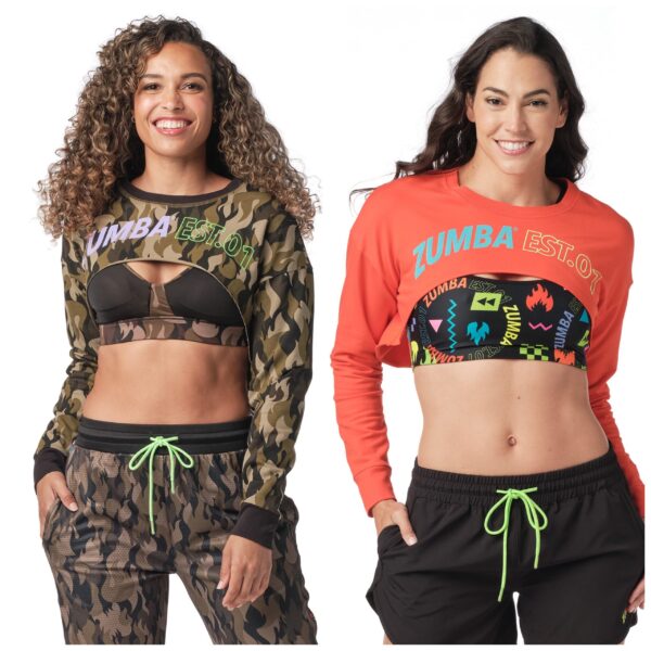 Zumba EST. 01 Long Sleeve Crop Top