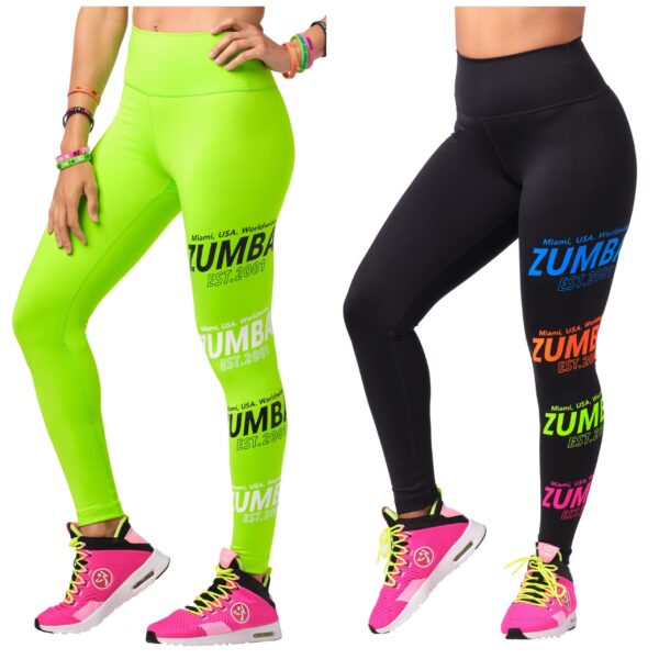 Zumba Happy High Waisted Ankle Leggings