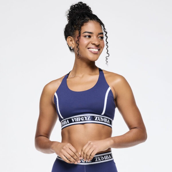 Zumba Scoop Neck Adjustable Bra With Elastic