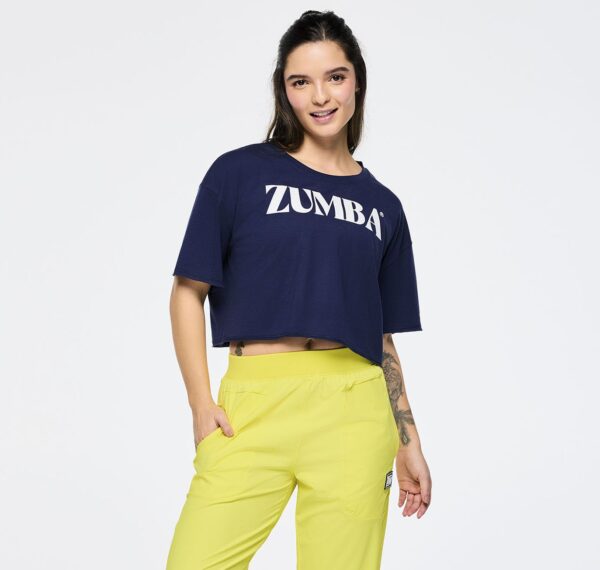 Zumba Boxy Crop Top With Raw Edges