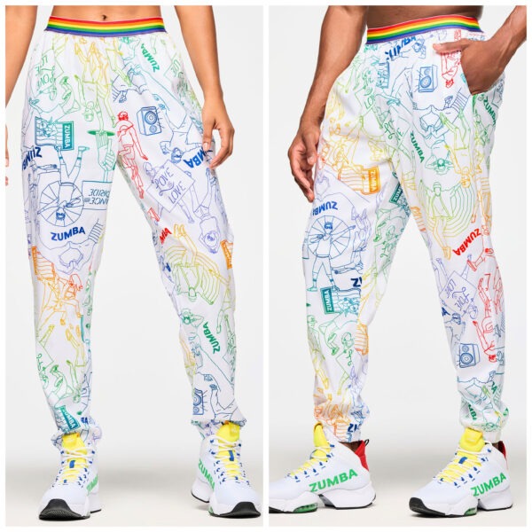 Zumba Elastic Waistband Slouch Woven Pants