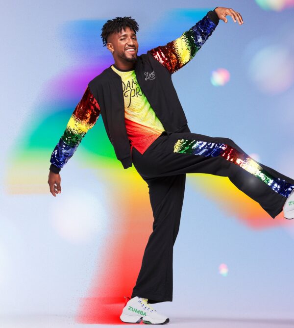 Zumba Bomber Jacket With Sequin Sleeves