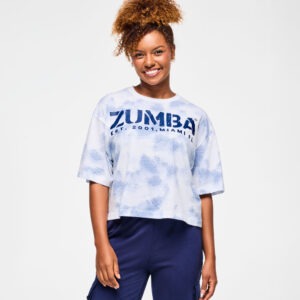 Blue Jean Oversized Boxy Crop Top - Wear It Out White, S